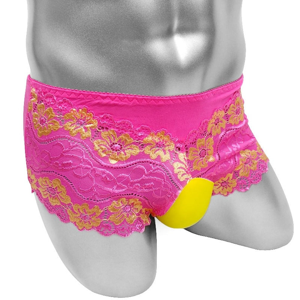 "Sissy Edna" Embroidery Pouch Panties for Men