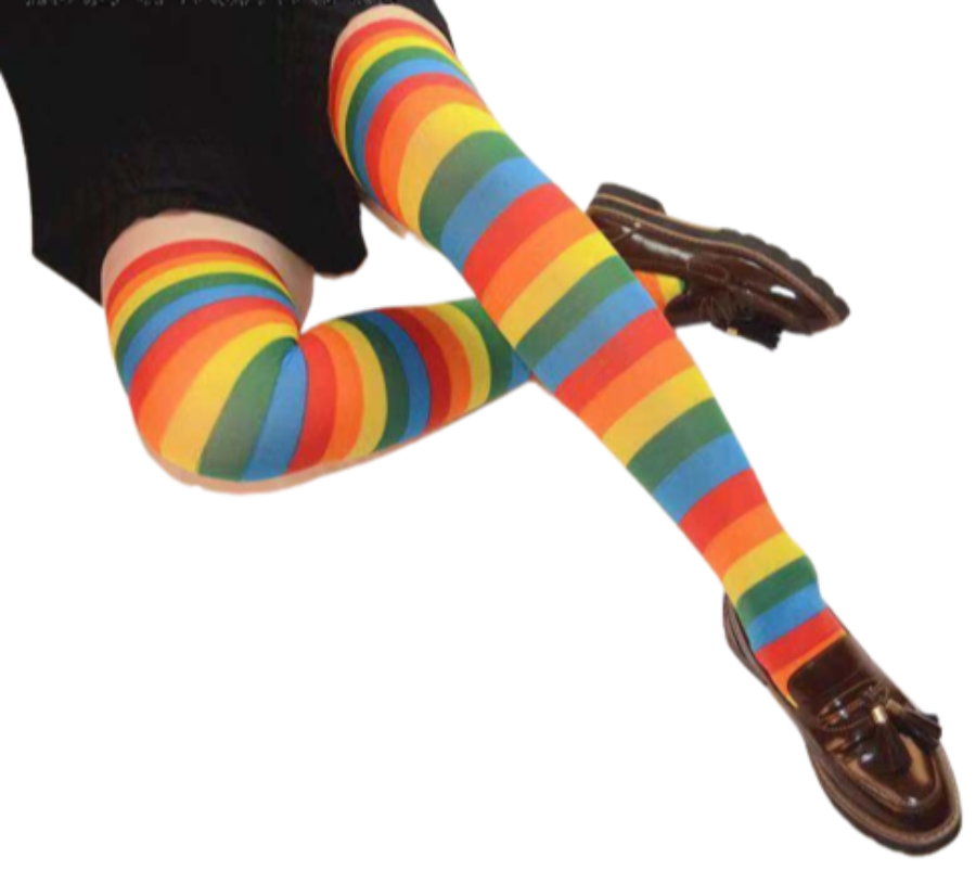 "Sissy Ainsley" Striped Knee Socks