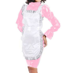 "Sissy Meara" Wet Look Maid Dress