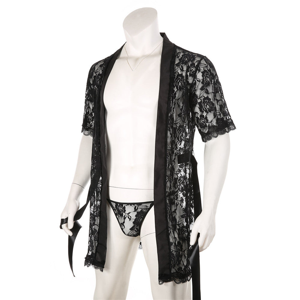 Lace Bathrobe Set