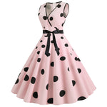 Load image into Gallery viewer, &quot;Sissy Talia&quot; Polka Dot Vintage Crossdressing Clothing  Pin Up Dress
