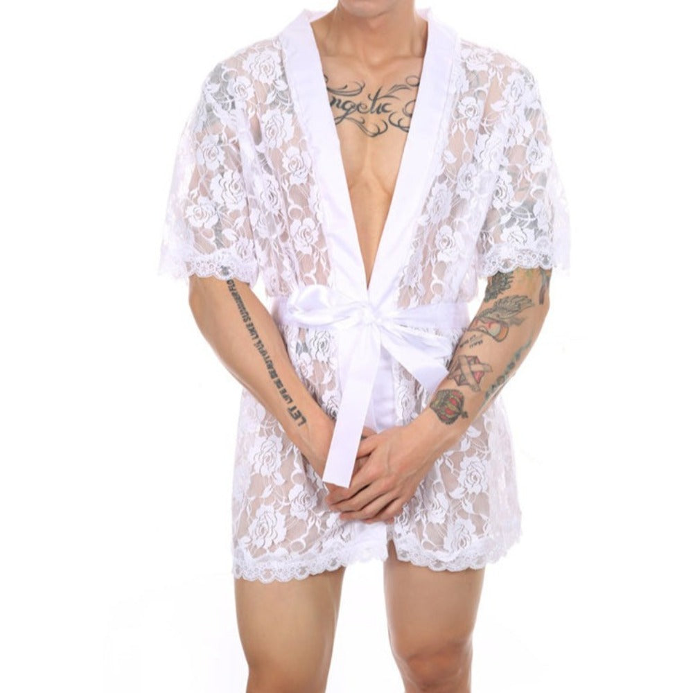 Lace Bathrobe Set