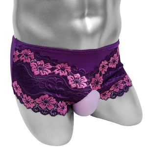 "Sissy Edna" Embroidery Pouch Panties for Men