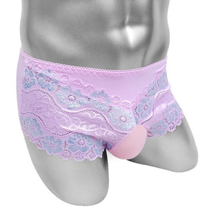 "Sissy Edna" Embroidery Pouch Panties for Men