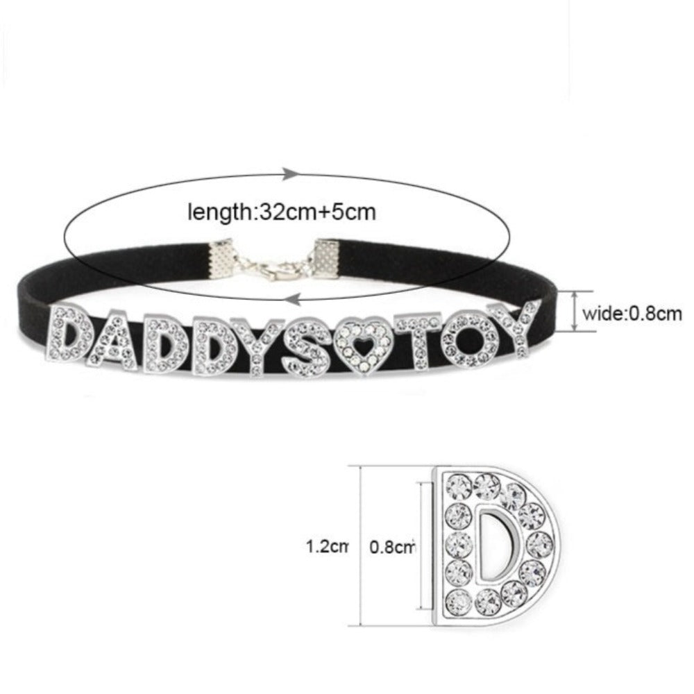 " DADDYS TOY' Rhinestone Necklace