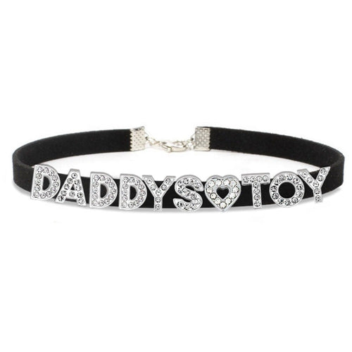 " DADDYS TOY' Rhinestone Necklace