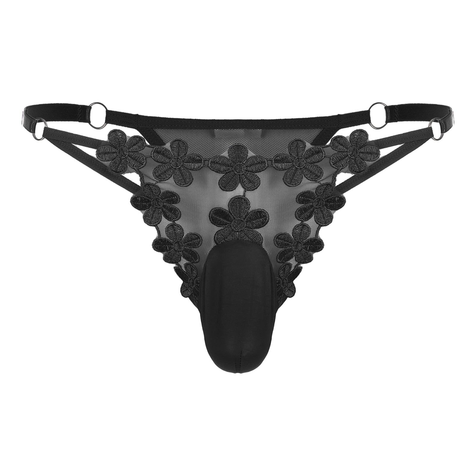 'Sissy Gabriela" Floral Embroidery Thong
