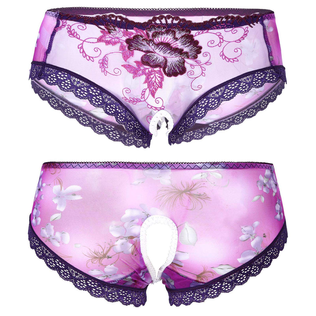 "Sissy Briella"Embroidery Briefs Lingerie for Men