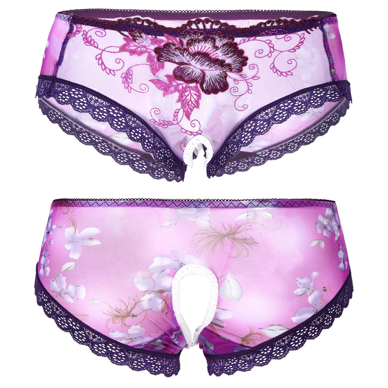 "Sissy Briella"Embroidery Briefs Lingerie for Men