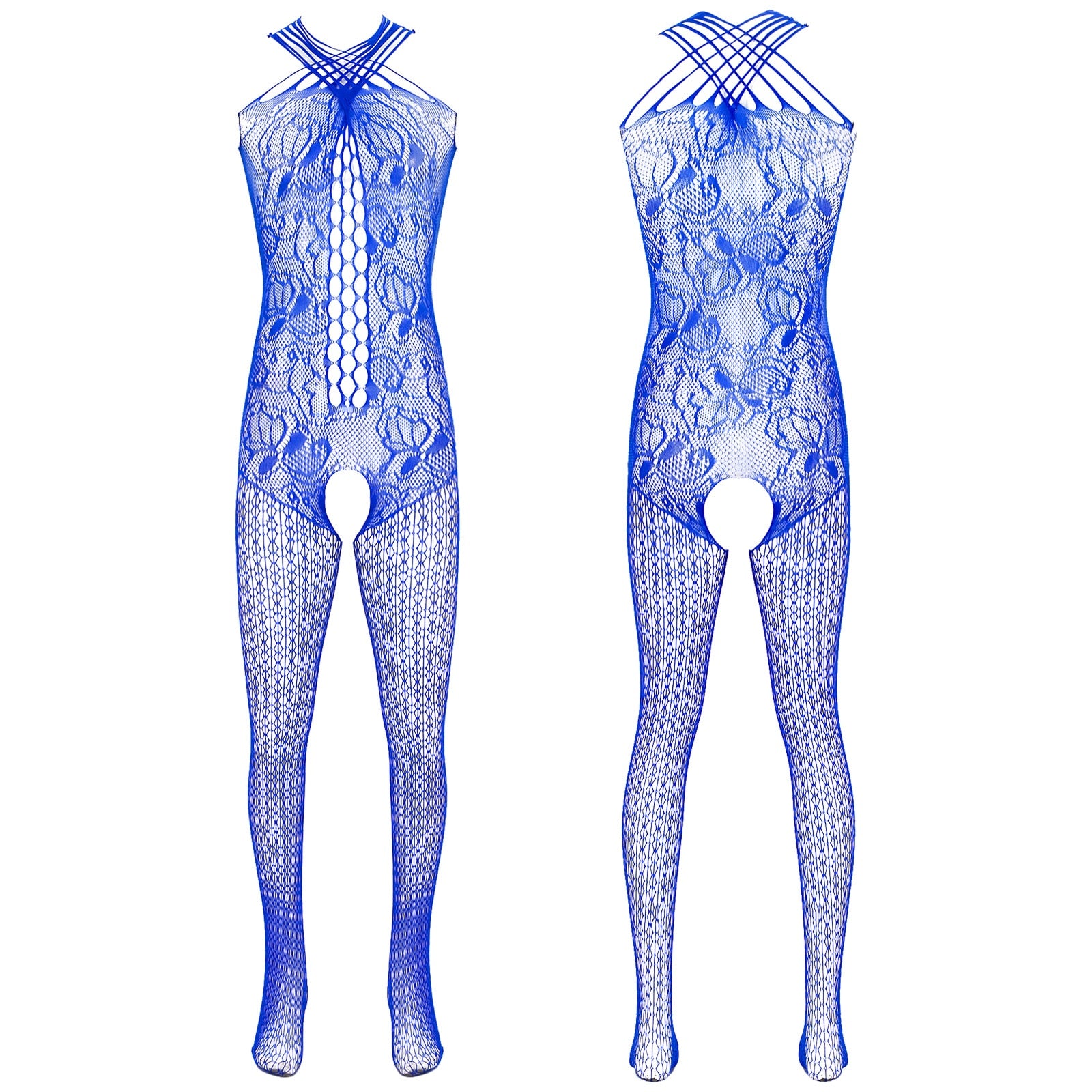 Hollow Out Fishnet Bodysuit