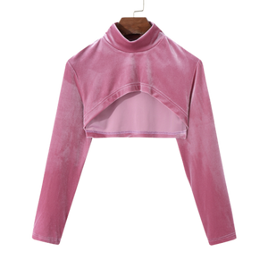 "Sissy Emberlynn" Velour Turtleneck