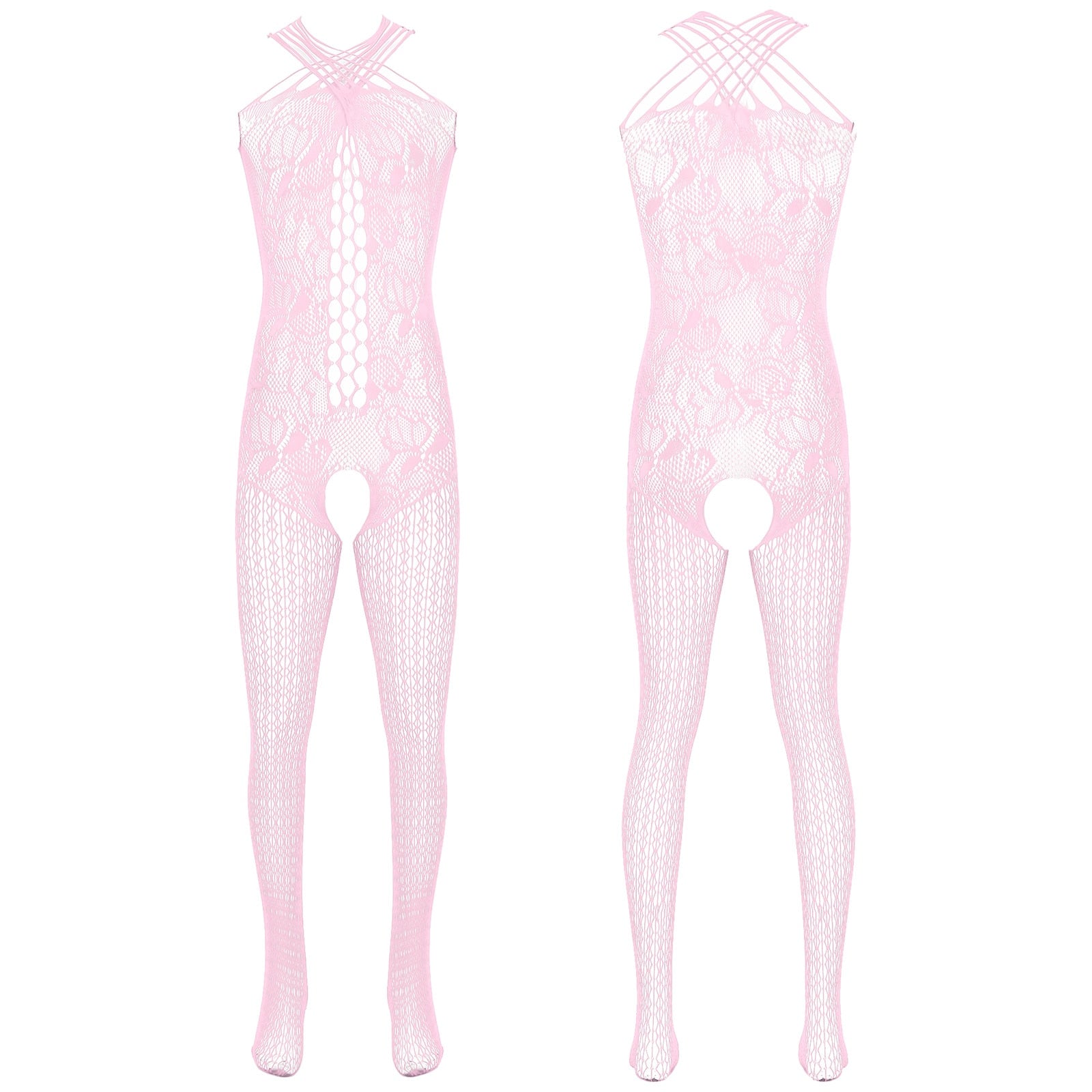 Hollow Out Fishnet Bodysuit