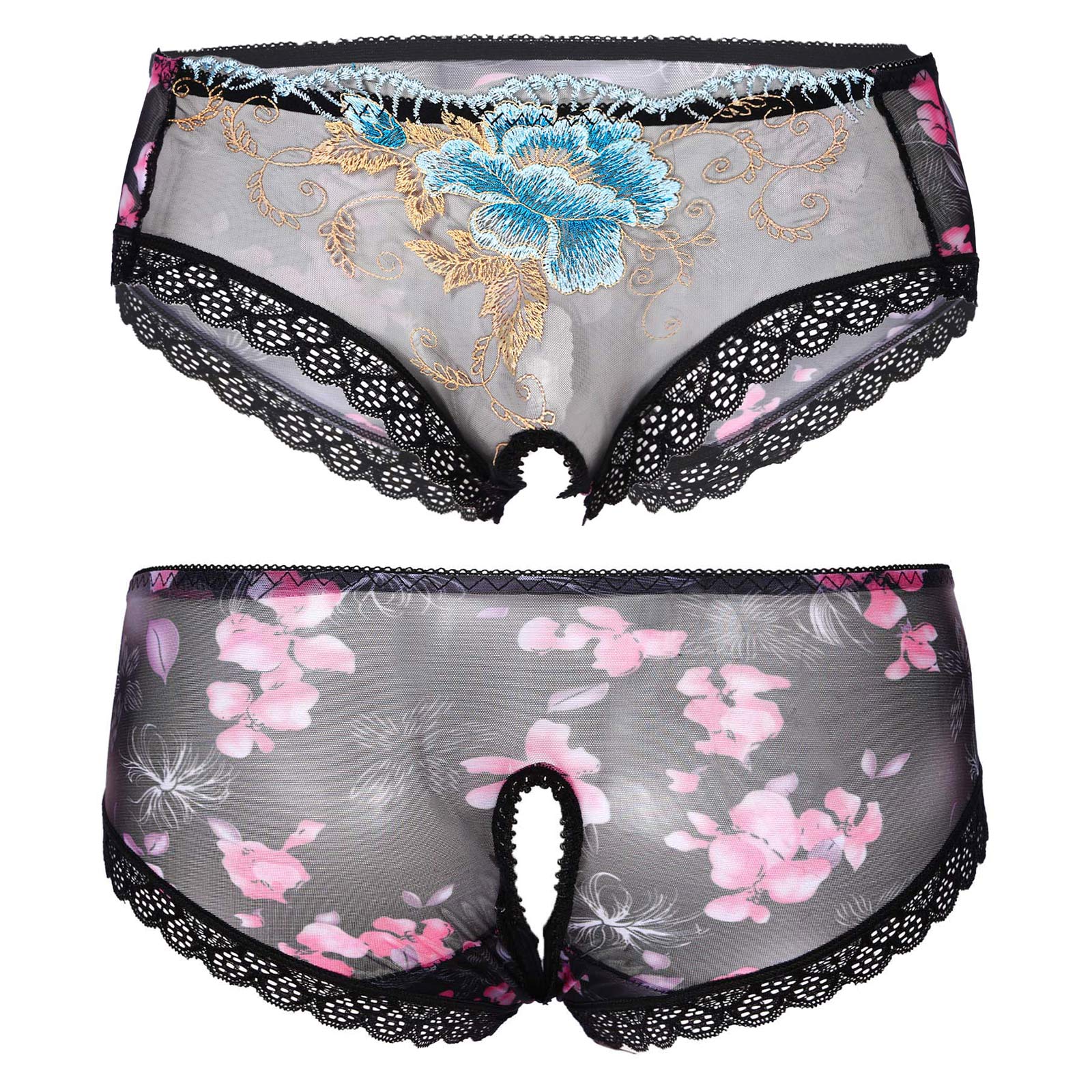 "Sissy Briella"Embroidery Briefs Lingerie for Men