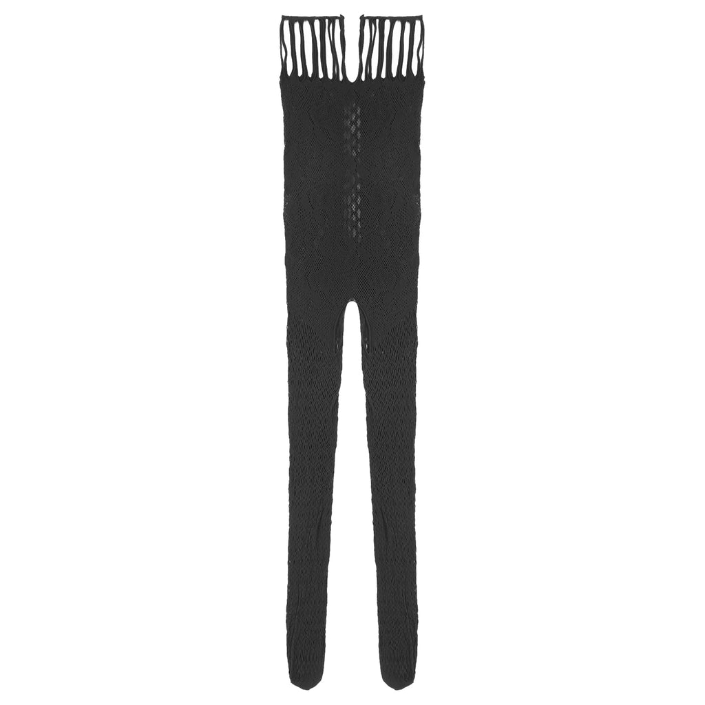 Hollow Out Fishnet Bodysuit