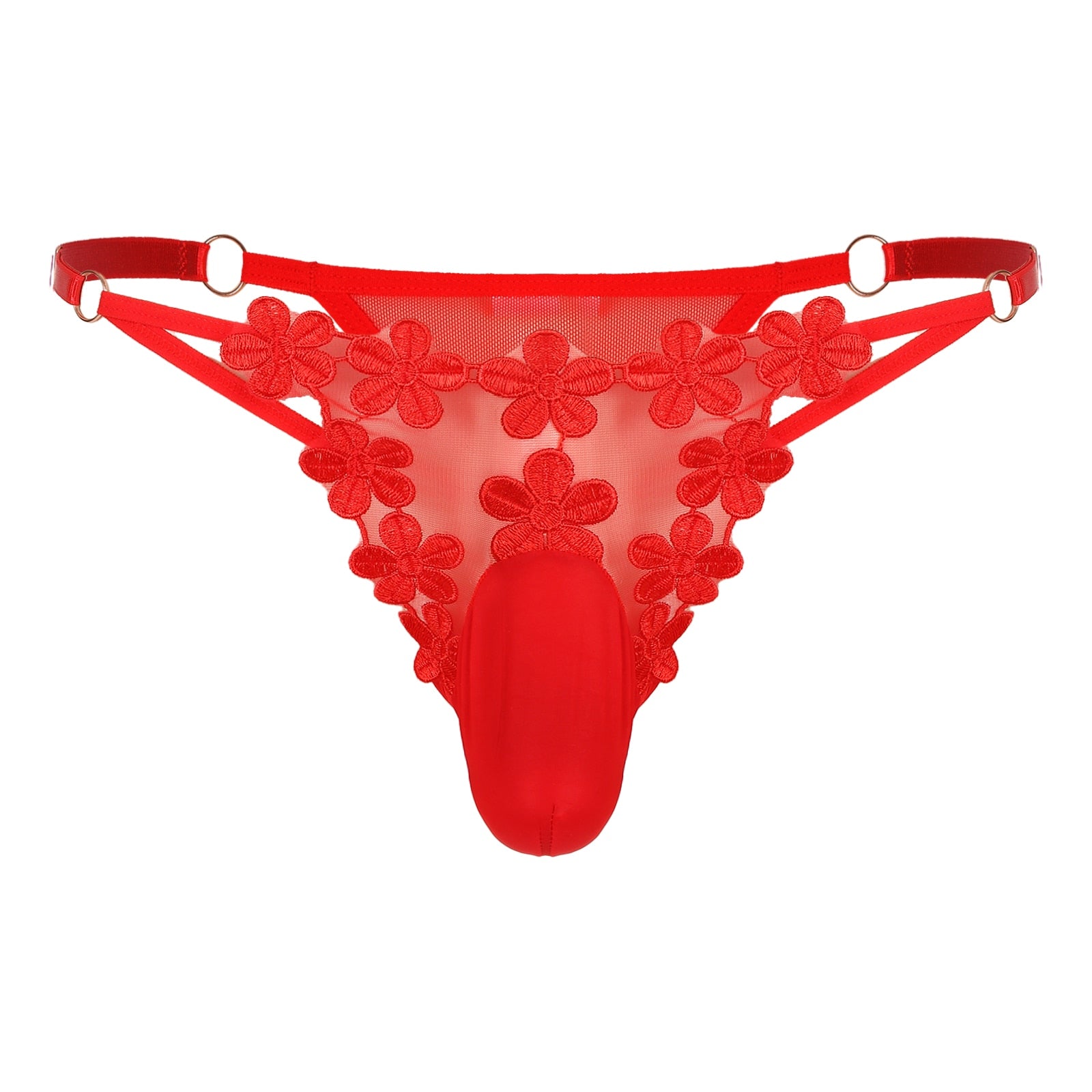 'Sissy Gabriela" Floral Embroidery Thong