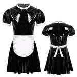 Load image into Gallery viewer, &quot;Sissy Ember&quot; Wet Look Maid Set
