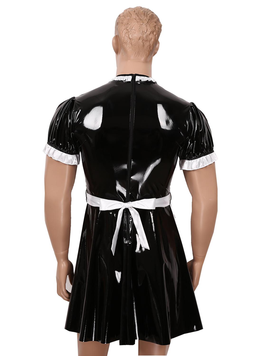 "Sissy Ember" Wet Look Maid Set