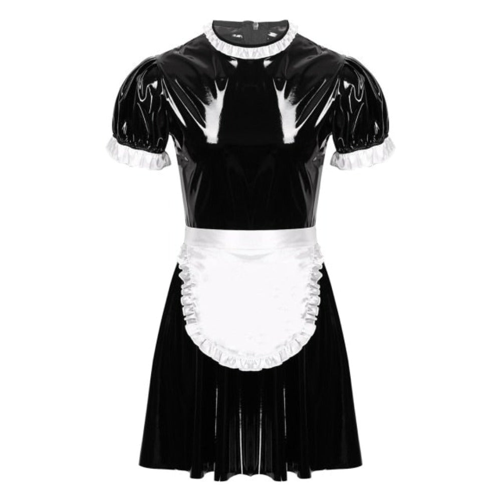 "Sissy Ember" Wet Look Maid Set