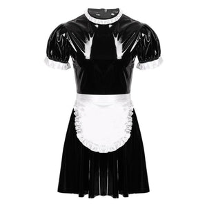 "Sissy Ember" Wet Look Maid Set