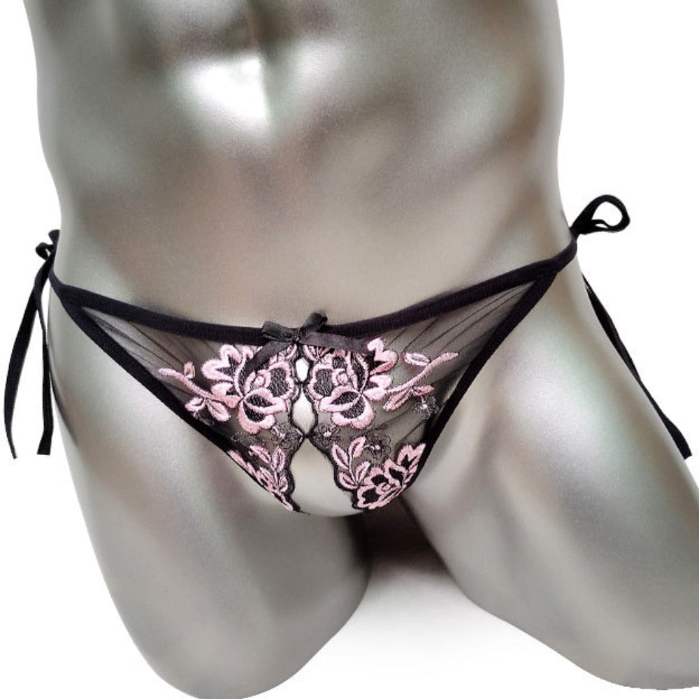 "Sissy Alani' See through Embroidery Panties