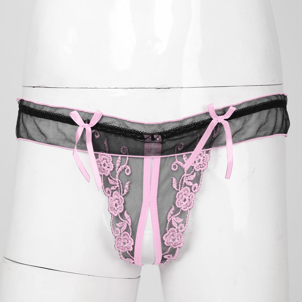 "Sissy Rowan" Crotchless Thongs