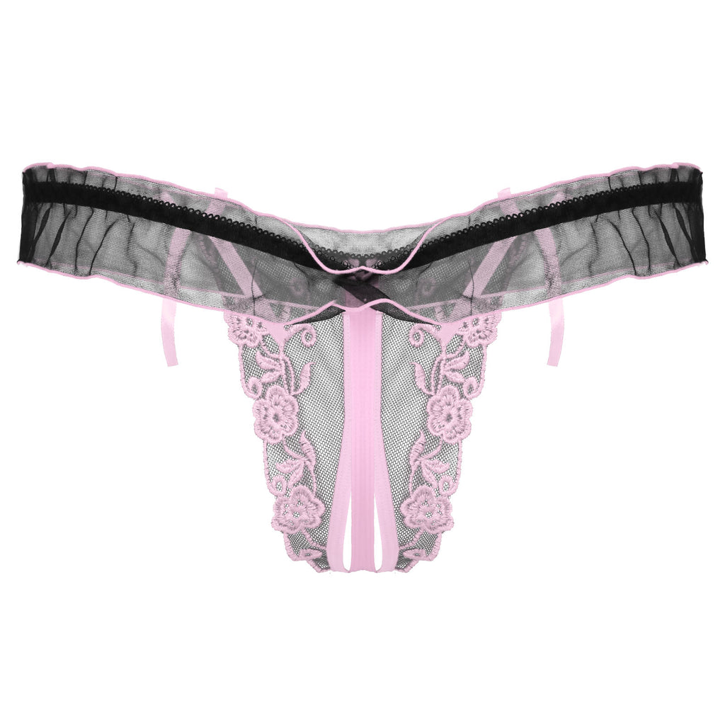 "Sissy Rowan" Crotchless Thongs