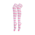 "Sissy Sabrina" Striped Thigh-High Stockings for Crossdressers