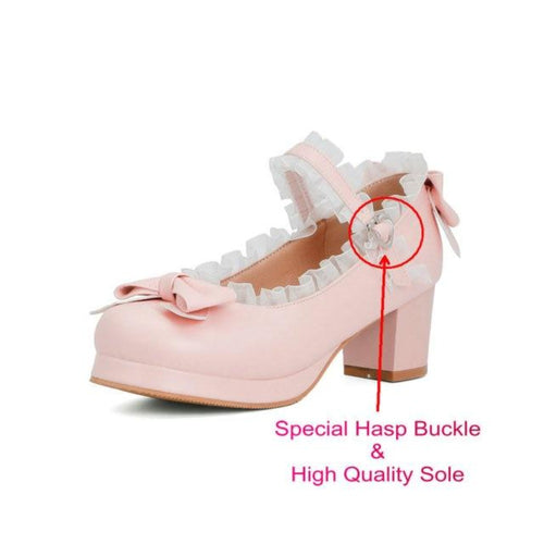"Sissy Audrianna" Ruffles Shoes Butterfly Bows