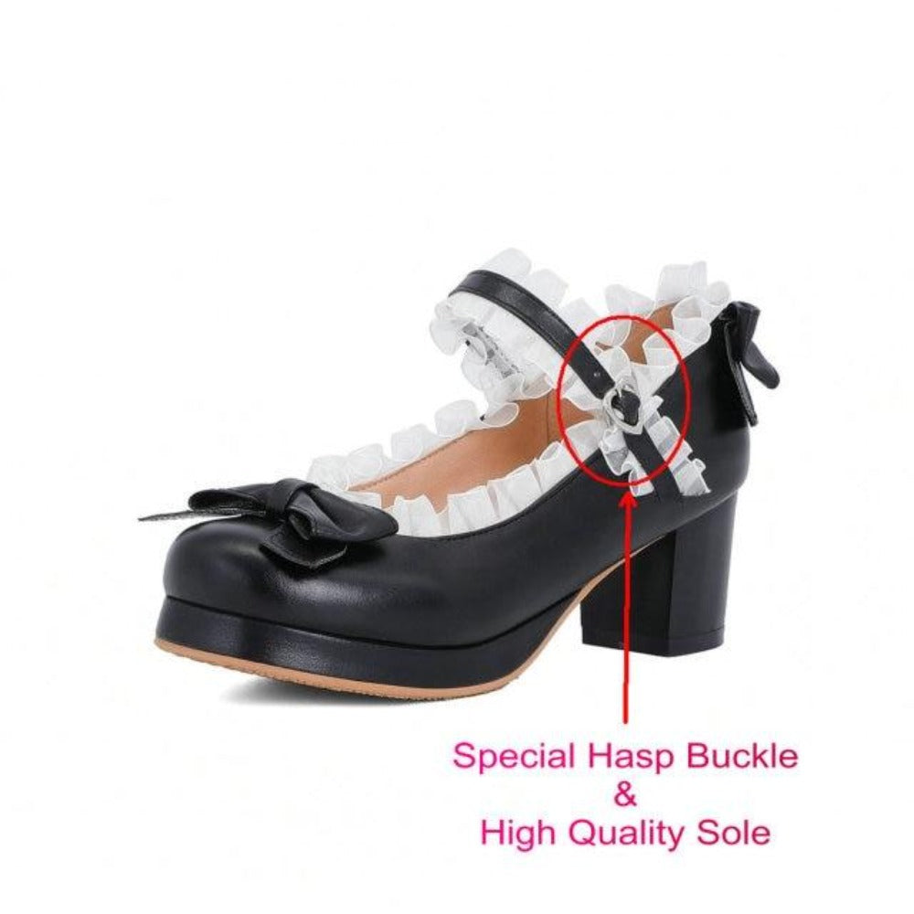 "Sissy Audrianna" Ruffles Shoes Butterfly Bows