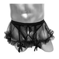 "Sissy Lilia" Frilly Mini Skirt Set | Suspender Skirt & Open Crotch Thong | Femboy Lingerie