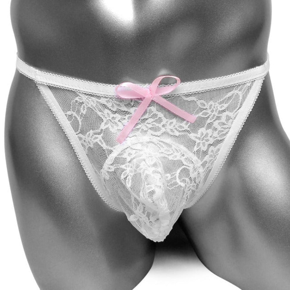 "Sissy Sydney" Floral Lace Thong Panties for Men & Crossdressers