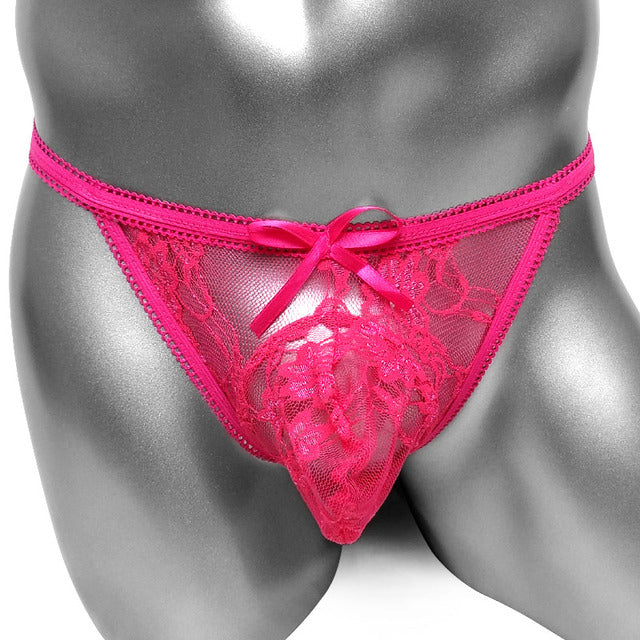 "Sissy Sydney" Floral Lace Thong Panties for Men & Crossdressers
