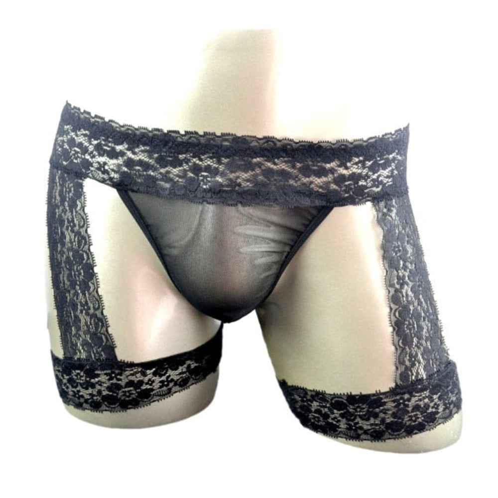 "Sissy Lyla" Hollow-Out Lace Thong for Men & Crossdressers