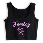 Load image into Gallery viewer, &quot;Sissy Bessie&quot; Femboy Crop Tank Top
