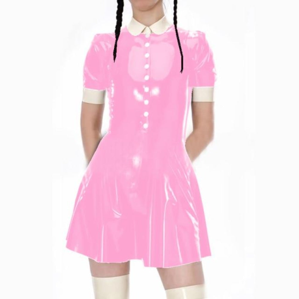 Billie PVC Mini Dress — A-Line Faux Leather | Sissy & Crossdresser Fashion