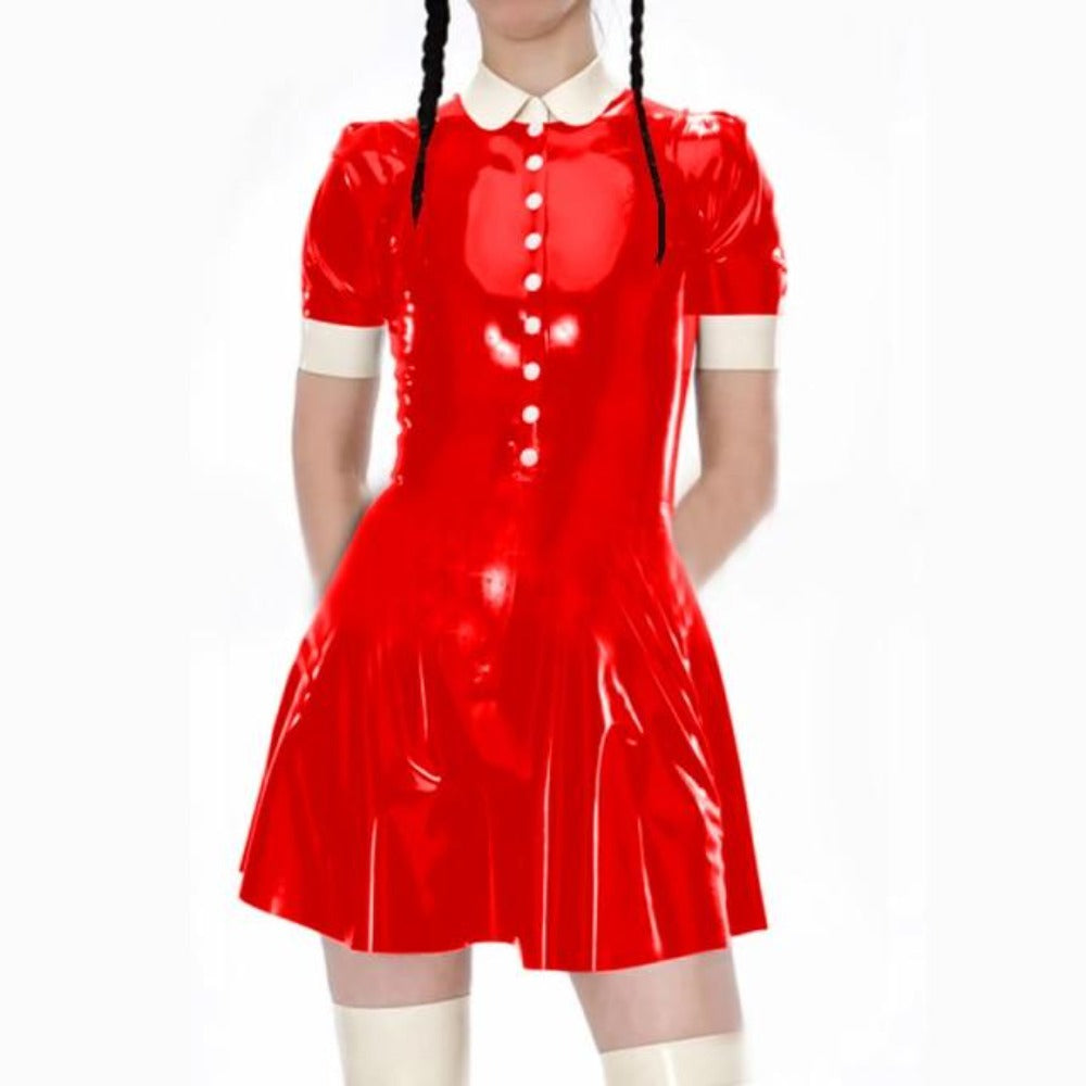 Billie PVC Mini Dress — A-Line Faux Leather | Sissy & Crossdresser Fashion