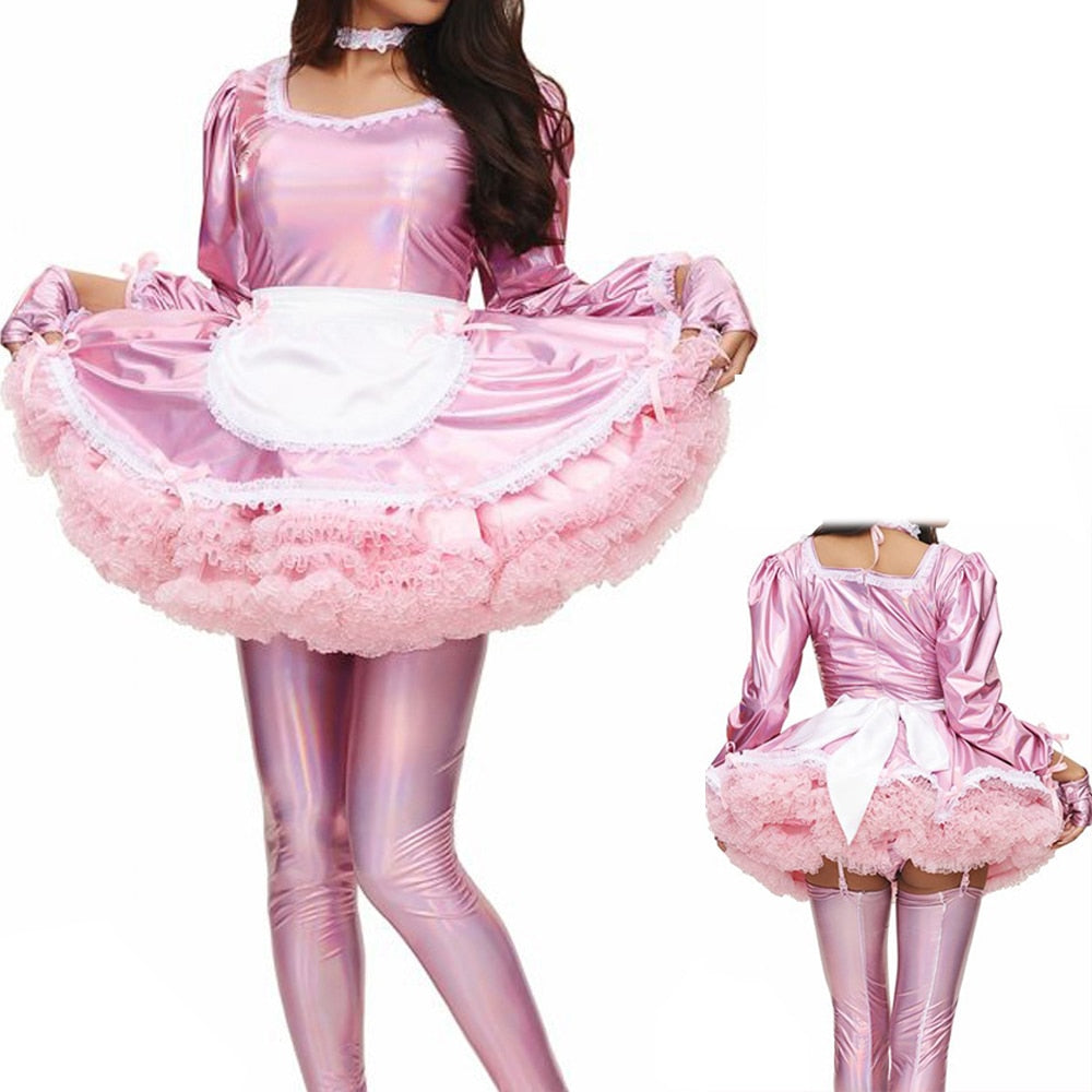 "Sissy Lolita" Shiny Maid Dress