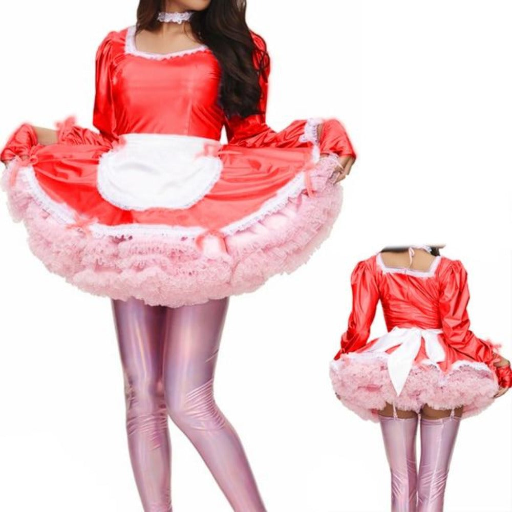"Sissy Lolita" Shiny Maid Dress