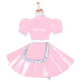 Sissy Ramona PVC Maid Mini Dress with Puff Sleeves