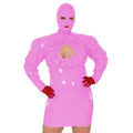 Sissy PVC Bodycon Mini Dress with Mask