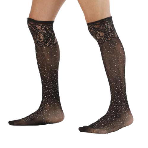 "Sissy Serenity" Black Stockings mens Feminine Fashion