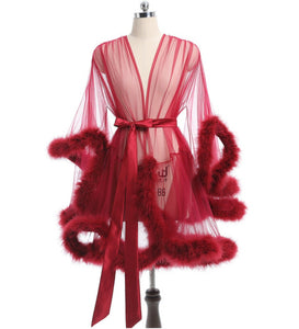 "Sissy Lorelei" Feathers Robe