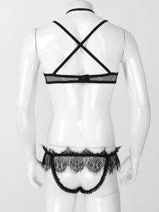 "Sissy Stevie" See Through Lingerie Set for Men