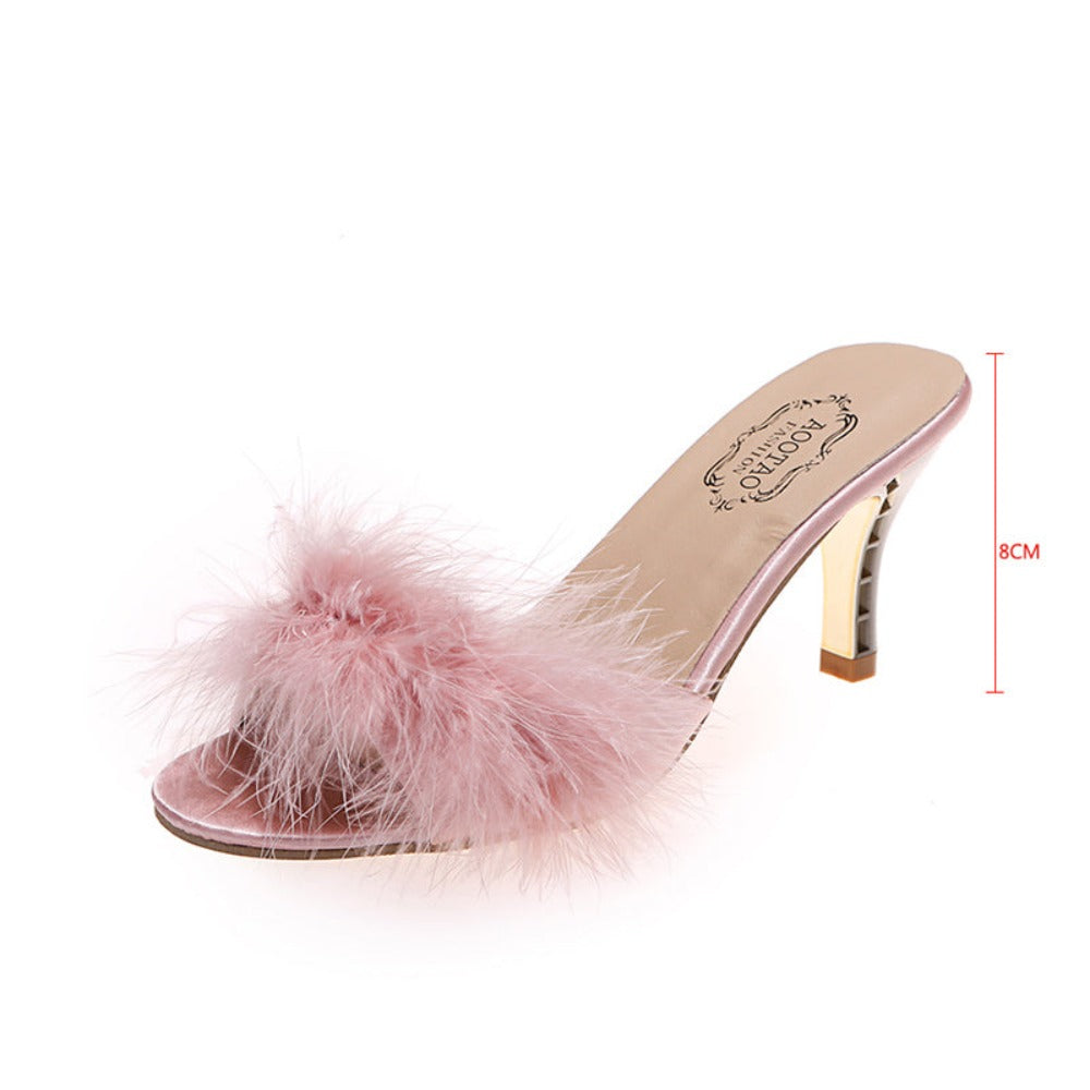 "Sissy Stephanie" Furry Sandals