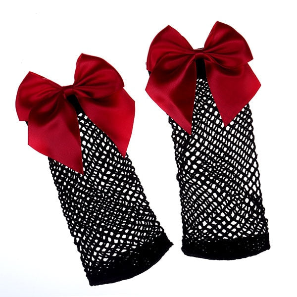 Bow Knot Fishnet Socks.