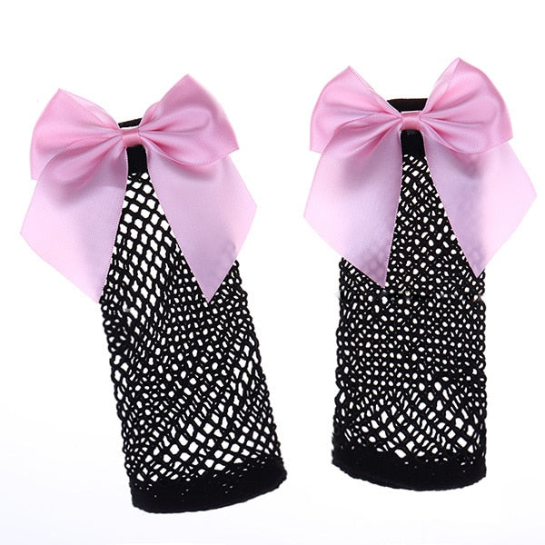 Bow Knot Fishnet Socks.