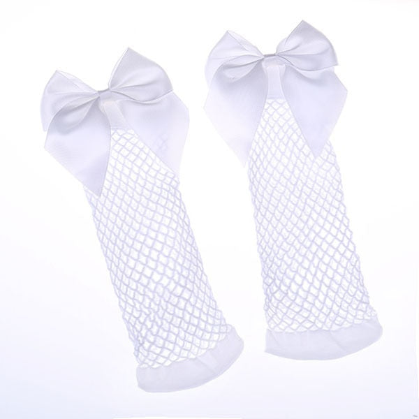 Bow Knot Fishnet Socks.