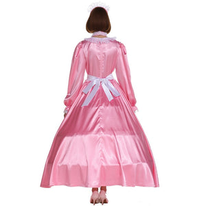 "Sissy Gemma" Satin Maid Long Dress