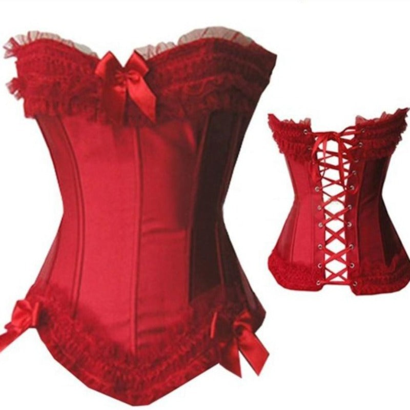 "Sissy Bryony" Satin Lace Up Corset
